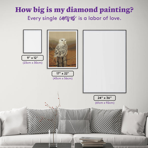 Snowy Owl Diamond Painting Kit – Diamond Art Club