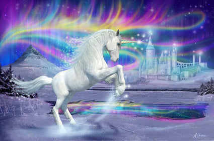 Diamond Painting Starborn Unicorn 41.7" x 27.6" (106cm x 70cm) / Square with 57 Colors including 5 ABs / 116,340