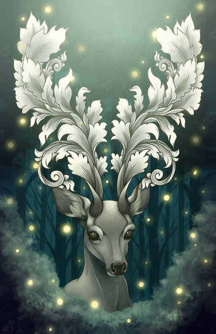 Diamond Painting The Filigree Stag 17" x 26" (42.8cm x 66cm) / Square with 28 Colors including 2 ABs / 45,580