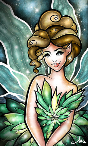 Diamond Painting The Tinker Fairy 18" x 30" (46cm x 76cm) / Round with 51 Colors including 4 ABs / 44,173