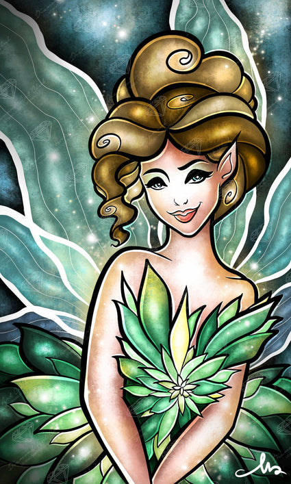 Diamond Painting The Tinker Fairy 18" x 30" (46cm x 76cm) / Round with 51 Colors including 4 ABs / 44,173
