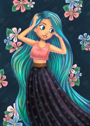 Diamond Painting Vera 20" x 28″ (51cm x 71cm) / Round With 36 Colors Including 2 ABs / 45,360