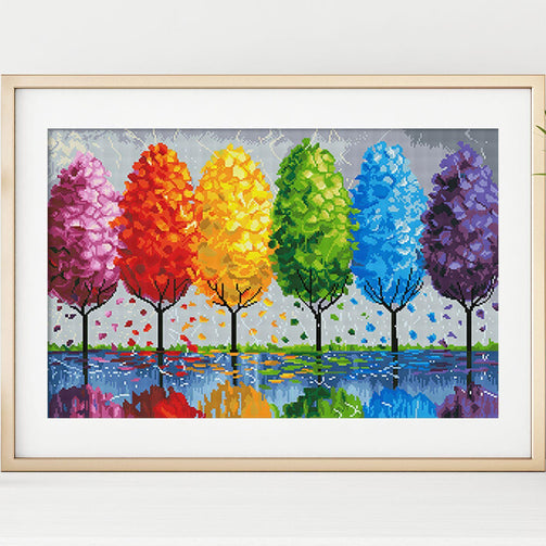Autumn trees diamond art