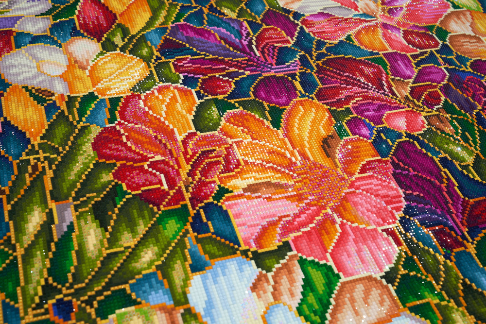 floral diamond art painting