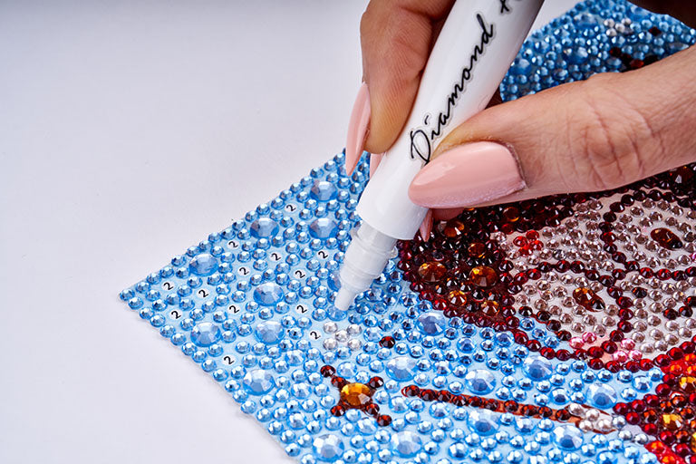 diamond art club beads and drill pen