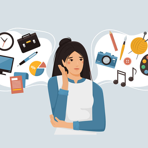 woman considering hobbies