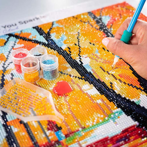 autumn trees diamond art