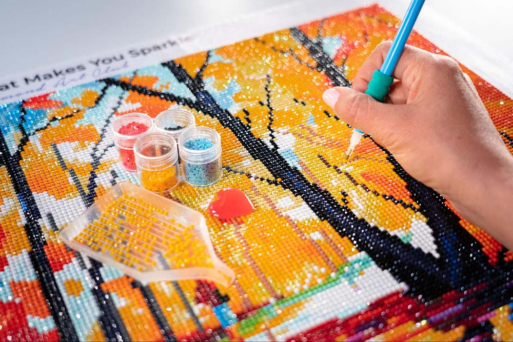autumn trees diamond art