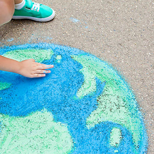 earth chalk drawing