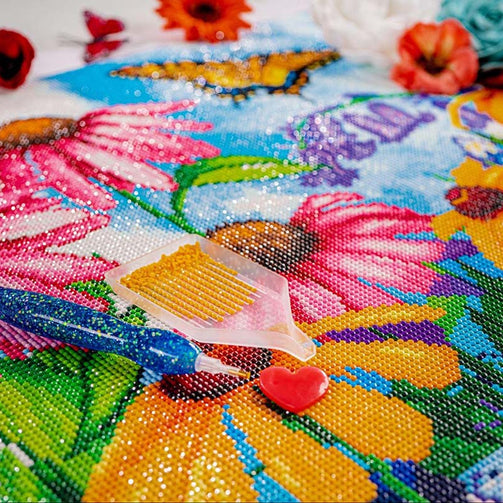 floral diamond art painting