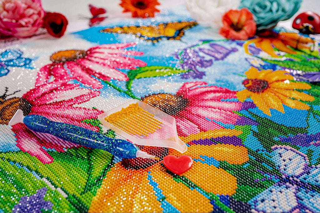 floral diamond art painting