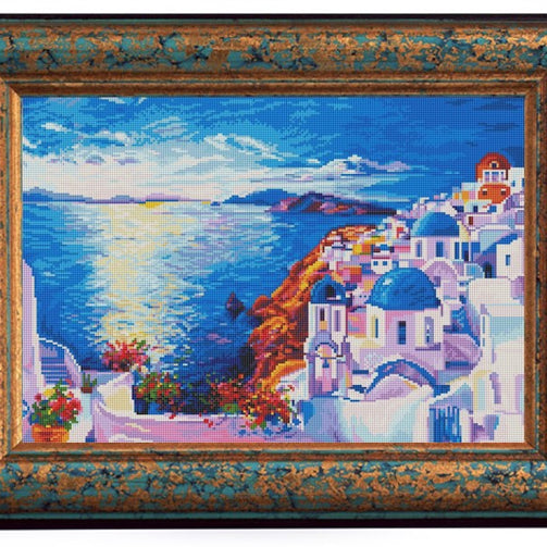 framed diamond art painting