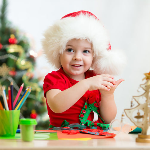 girl in a santa hat