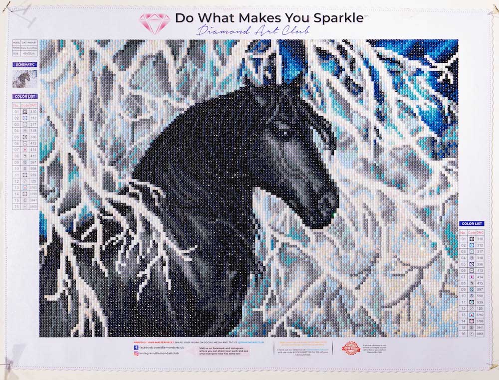 horse bust diamond art