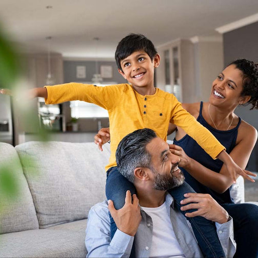 portrait of parents with son