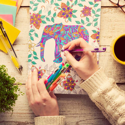 woman adult coloring book