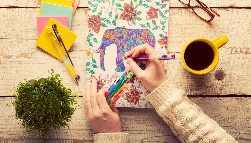 woman adult coloring book