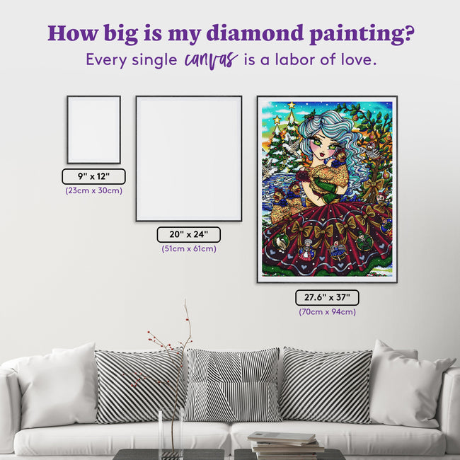 Diamond Painting 12 Days of Christmas 27.6" x 37" (70cm x 94cm) / Square with 61 Colors including 1 ABs and 6 Fairy Dust Diamonds / 105,937