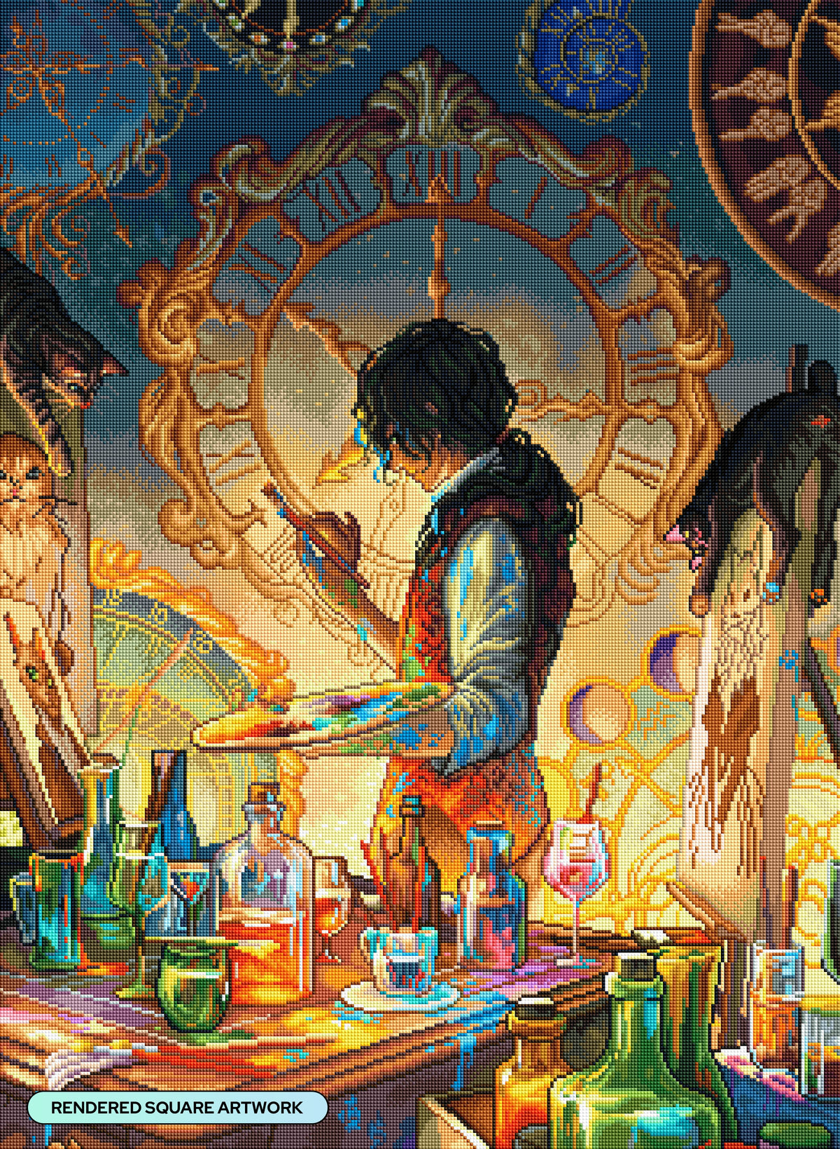 Diamond Painting 13th Hour 25.6" x 35" (65cm x 88.9cm) / Square with 91 Colors including 3 ABs and 5 Fairy Dust Diamonds / 93,177