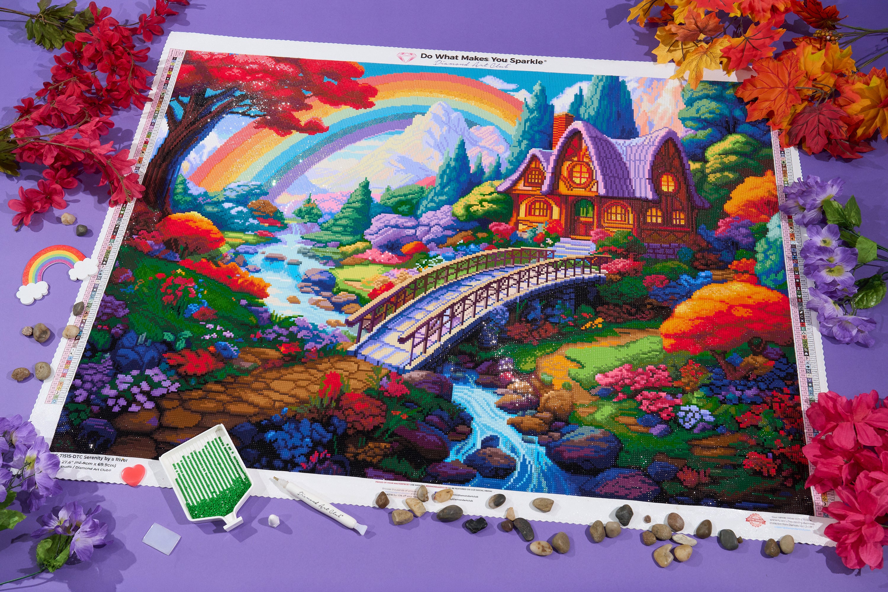 Serenity by a River Diamond Painting Kit – Diamond Art Club