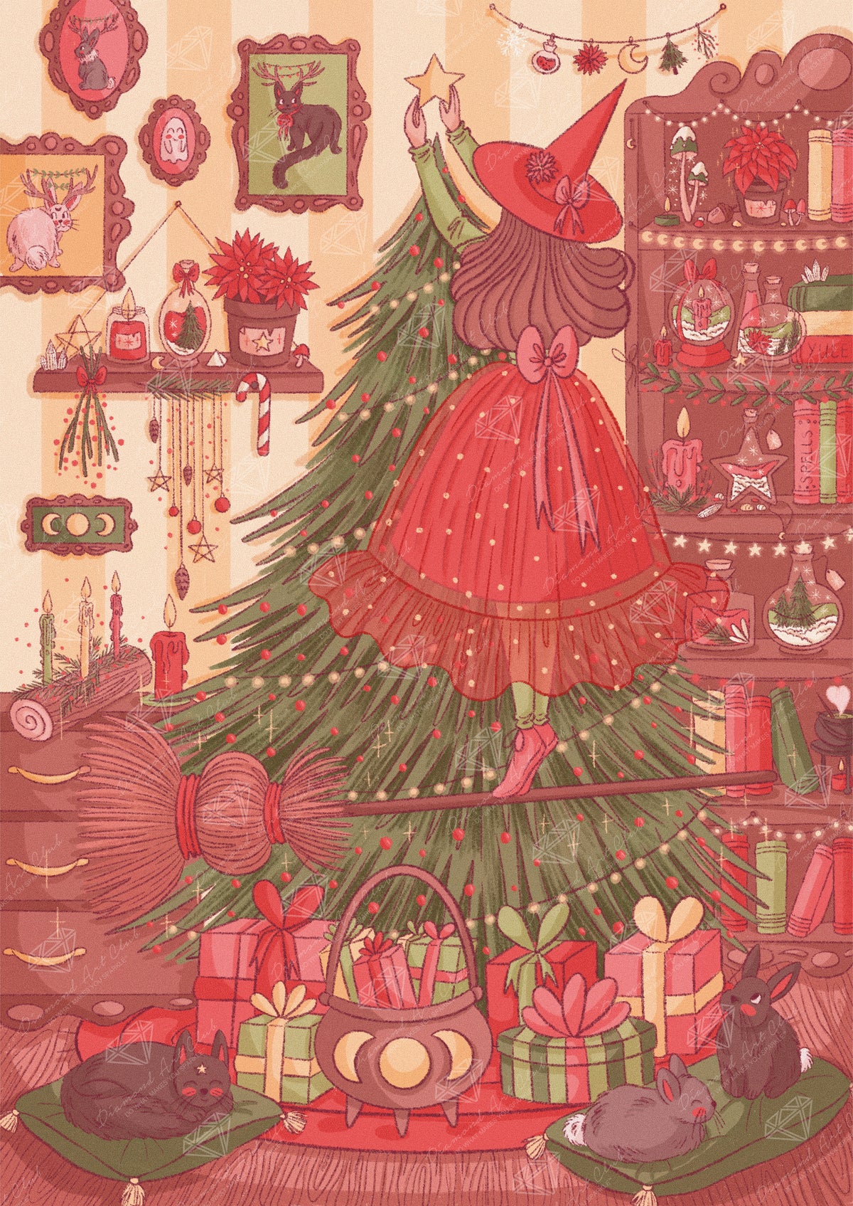 Flying Christmas Witch
