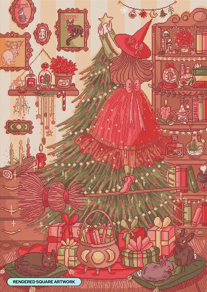 Flying Christmas Witch