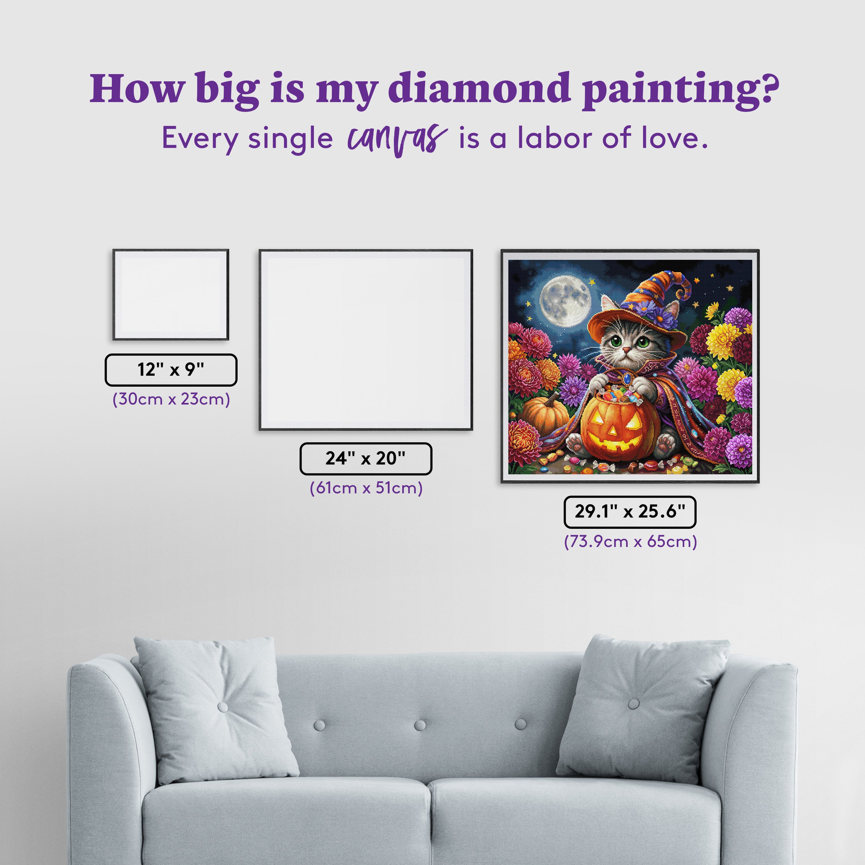 Little Kitten Witch Diamond Painting Kit – Diamond Art Club