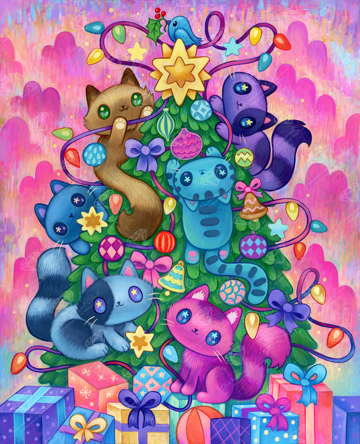 Neko Cat Christmas Tree