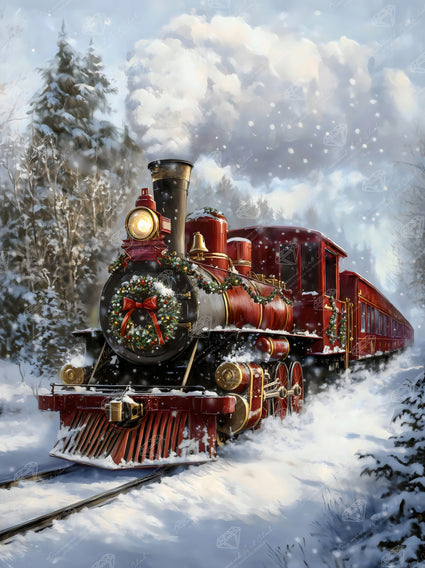Red Christmas Train