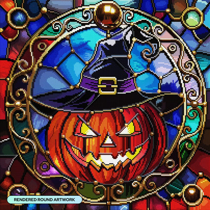 Stained Glass Jack O'lantern