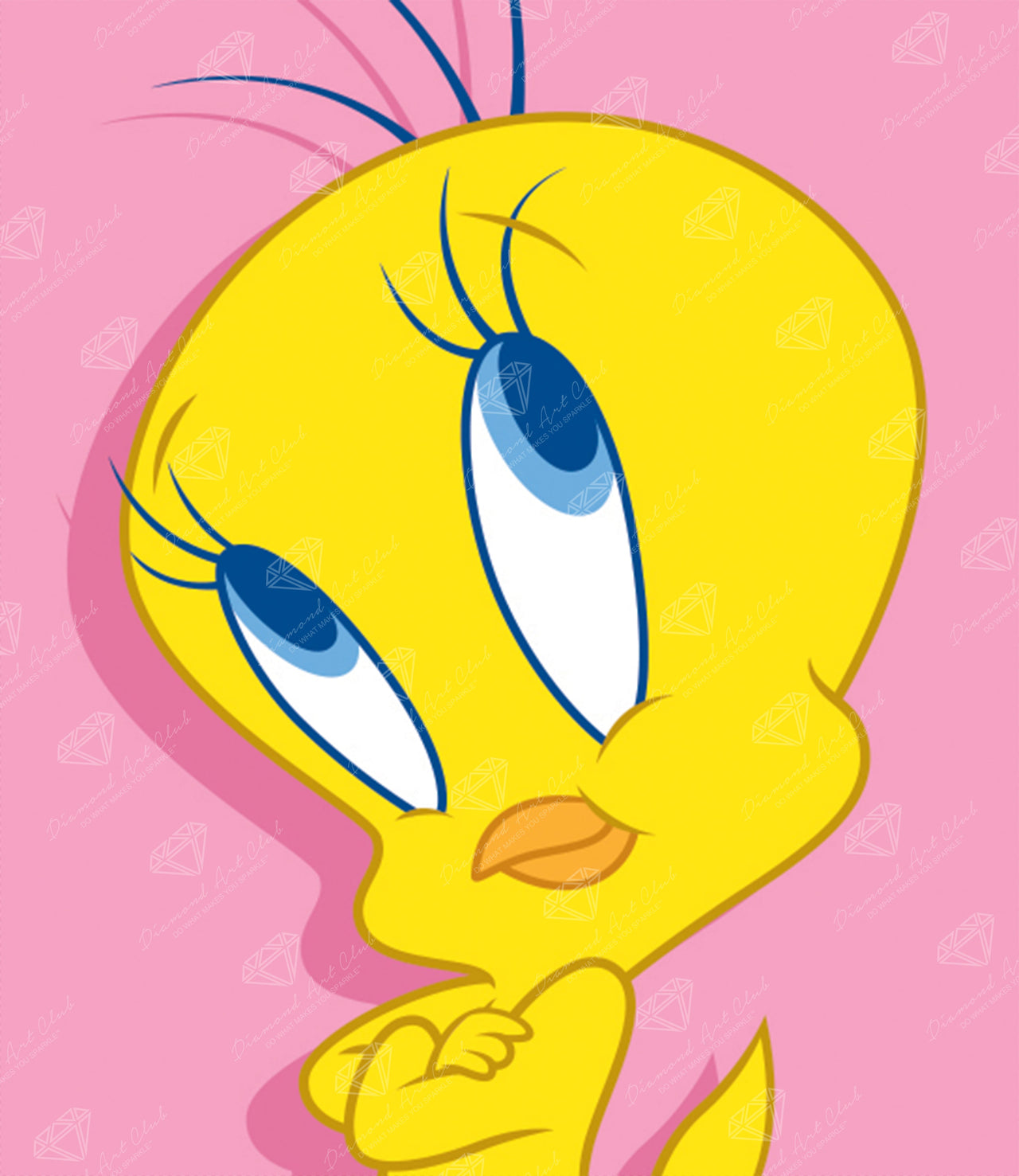 Diamond Painting Tweety Bird™ 13" x 15" (32.8cm x 37.8cm) / Round With 9 Colors Including 1 ABs and 1 Fairy Dust Diamonds / 15,795