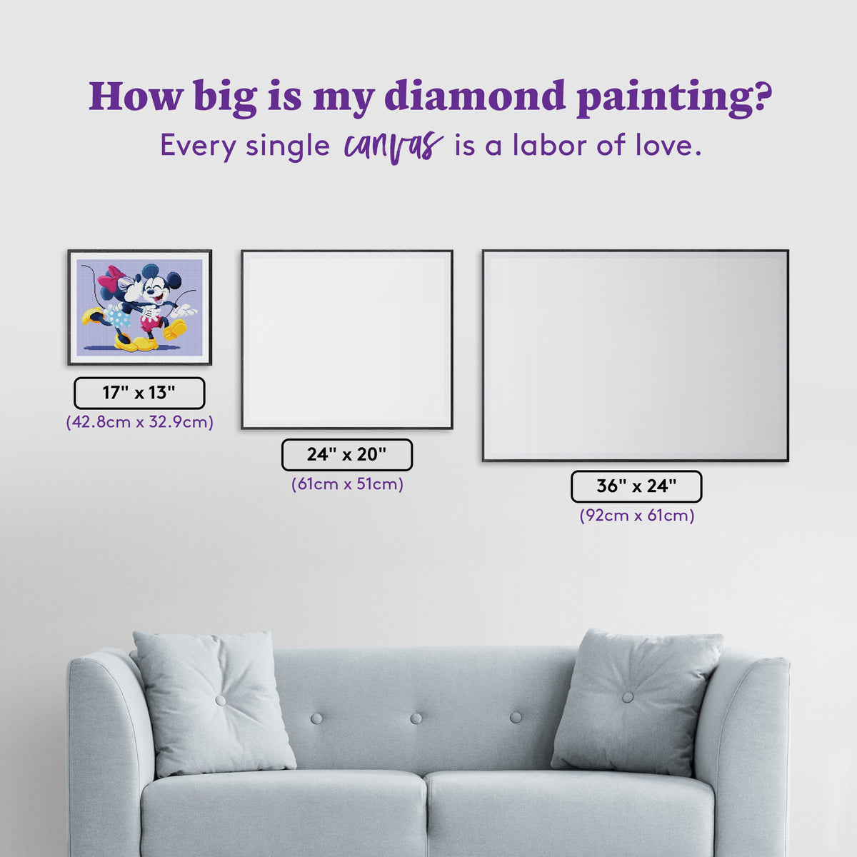 Diamond Painting A Big Smackaroo 17" x 13" (42.8cm x 32.9cm) / Square with 37 Colors including 2 ABs and 2 Fairy Dust Diamonds / 22,704