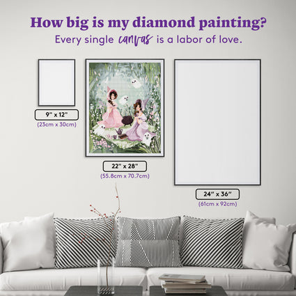 Diamond Painting A Ghostie Tea Party 22" x 28" (55.8cm x 70.7cm) / Square with 46 Colors including 1 AB and 4 Fairy Dust Diamonds / 63,616