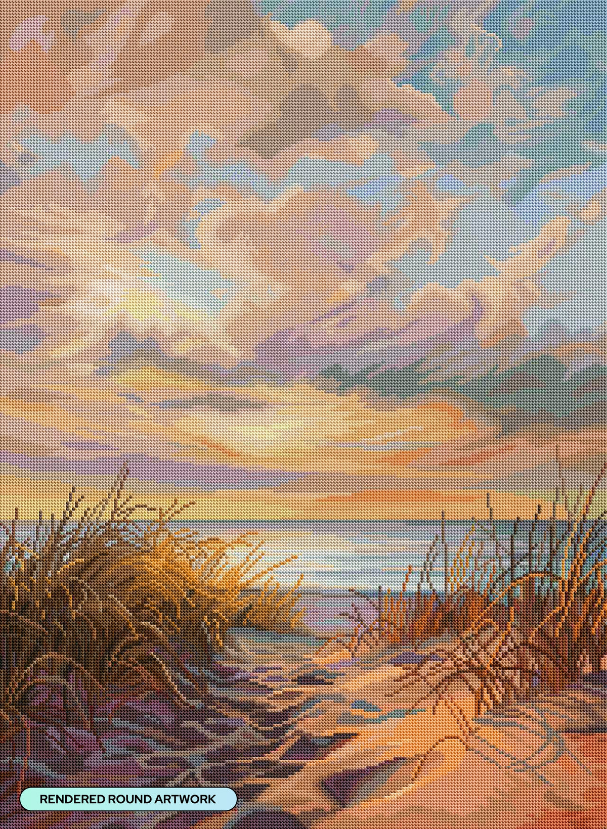 Diamond Painting A Moment of Tranquility 22" x 30" (55.6cm x 75.9cm) / Round with 74 Colors including 1 AB and 3 Fairy Dust Diamonds / 55,752