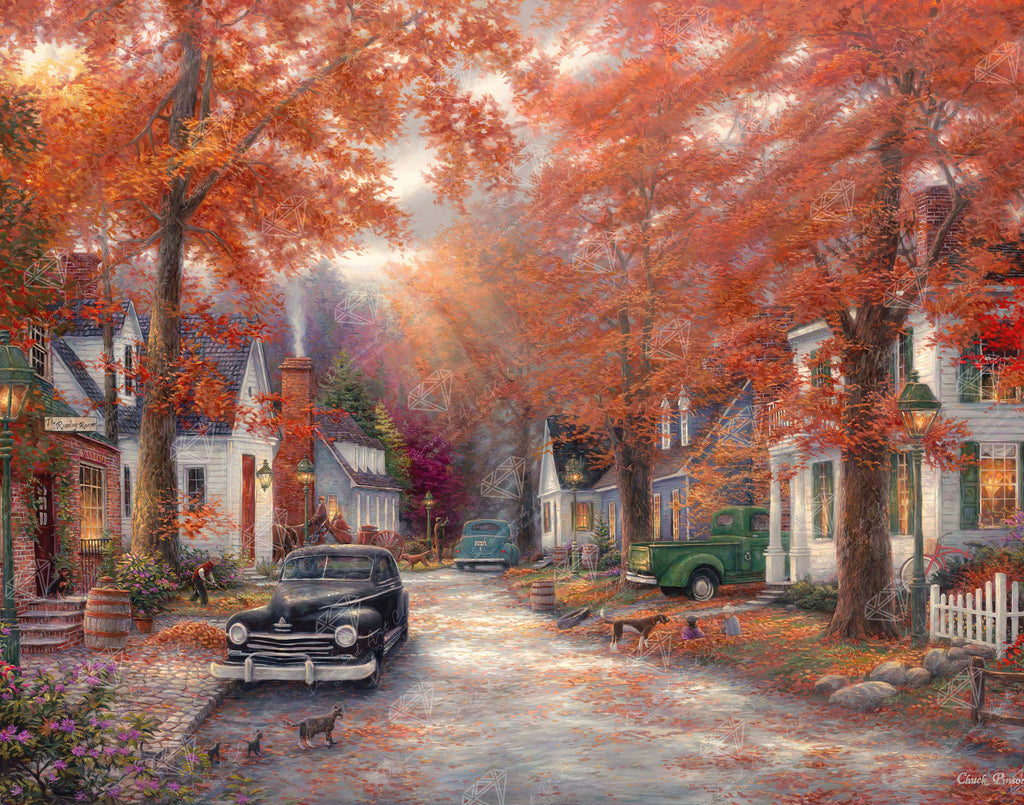 Moment on Memory Lane — 28" x 22″ Round 42 Colors Including 1 AB 49 899