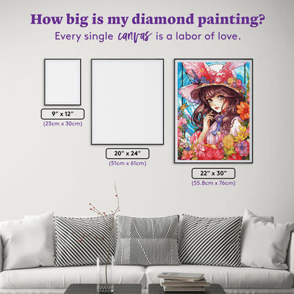 Diamond Painting Abundant Blossoms 22" x 30" (55.8cm x 76cm) / Square with 76 Colors including 3 ABs and 4 Fairy Dust Diamonds / 68,320