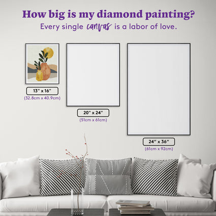 Diamond Painting Adobe Moon II 13" x 16" (32.8cm x 40.9cm) / Round with 17 Colors including 1 Iridescent Diamonds / 17,082