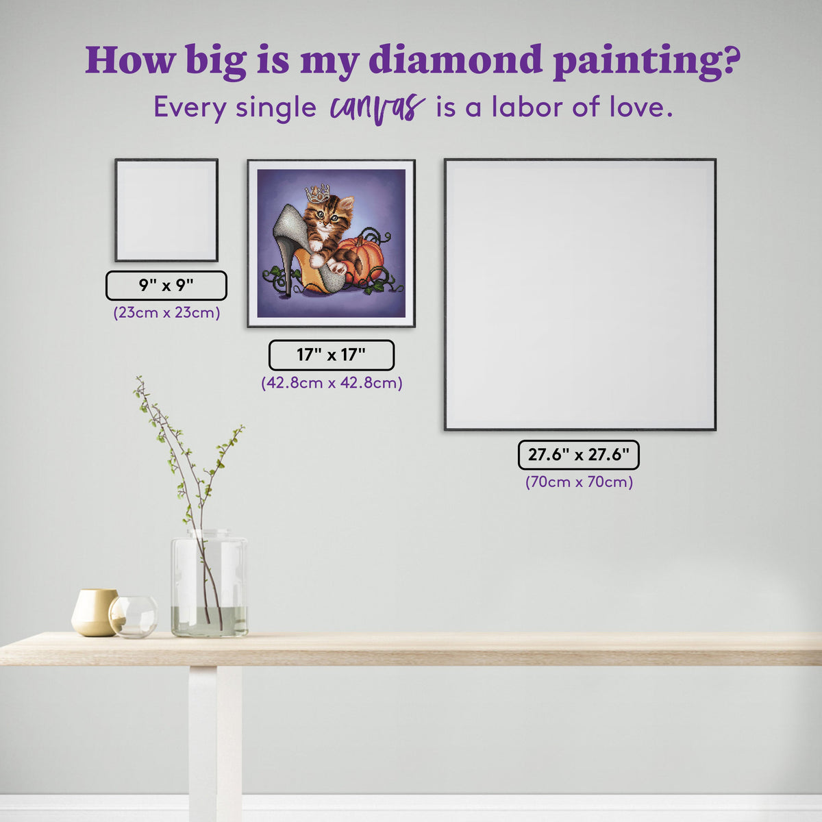 Diamond Painting After Midnight 17" x 17" (42.8cm x 42.8cm) / Square with 36 Colors including 1 AB and 5 Fairy Dust Diamonds / 11,675