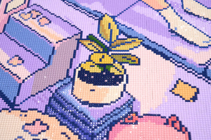 Diamond Painting Afternoon Tea 23.6" x 29.5" (60cm x 74.9cm) / Square With 72 Colors Including 2 ABs and 1 Frosted Diamond and 3 Fairy Dust Diamonds / 72,541