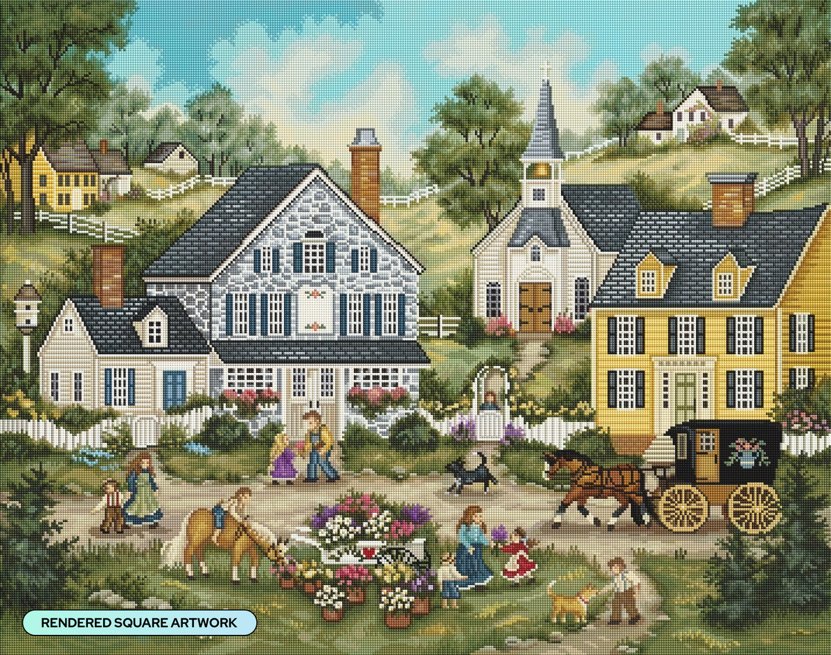 Diamond Painting Afternoon Treats 35" x 27.6" (88.9cm x 69.9cm) / Square with 77 Colors including 1 AB and 6 Fairy Dust Diamonds / 100,317