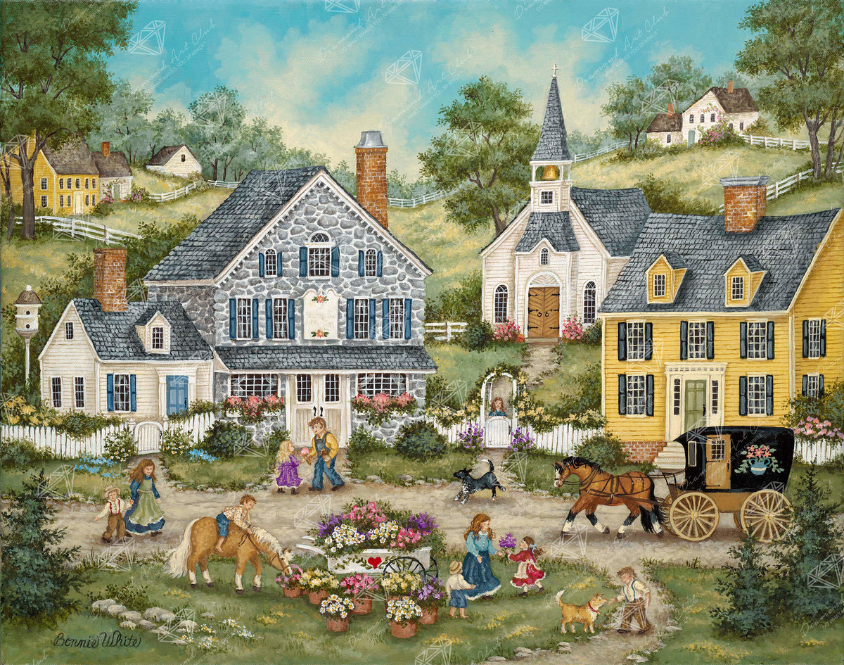 Diamond Painting Afternoon Treats 35" x 27.6" (88.9cm x 69.9cm) / Square with 77 Colors including 1 AB and 6 Fairy Dust Diamonds / 100,317