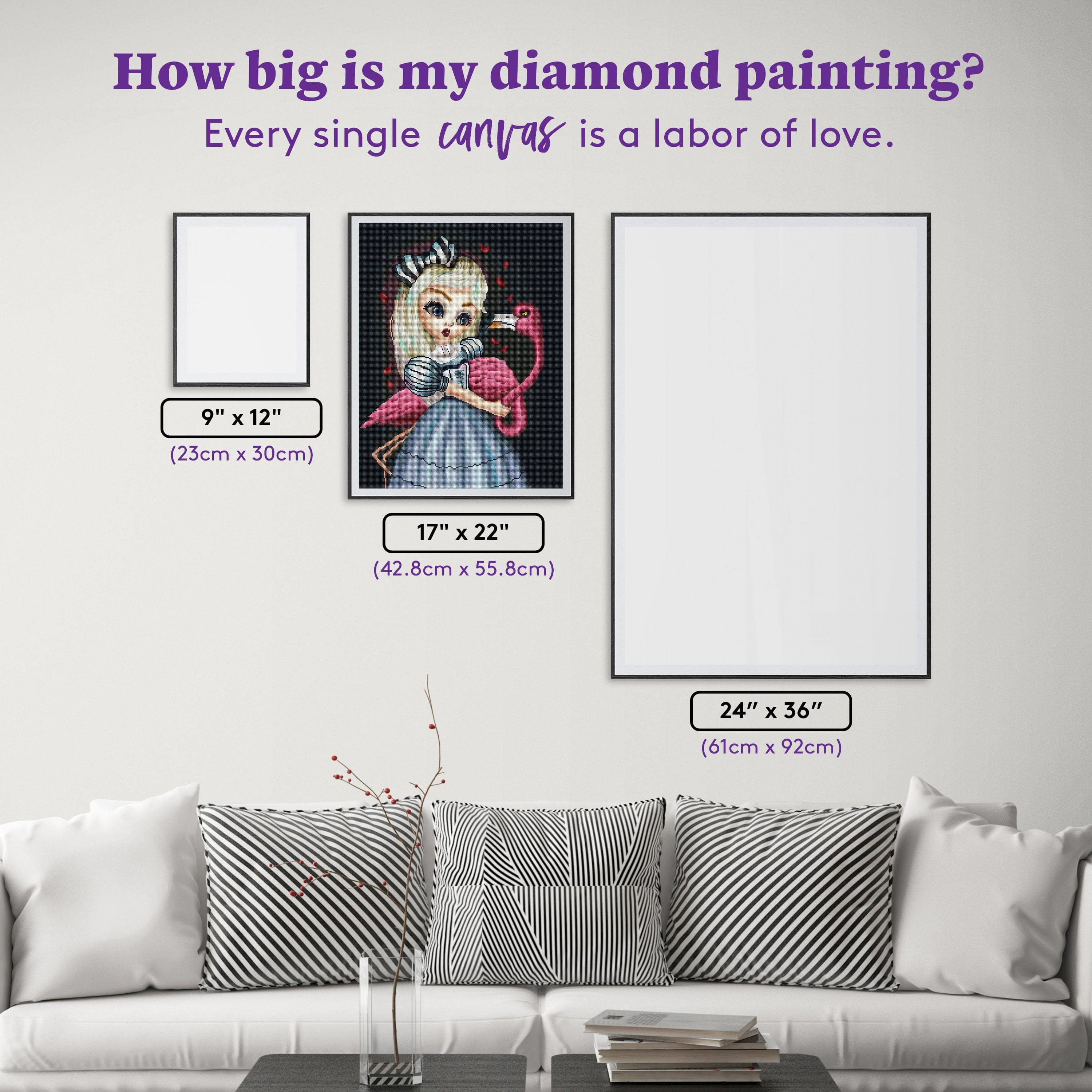 Alice and the Flamingo Diamond Painting Kit – Diamond Art Club