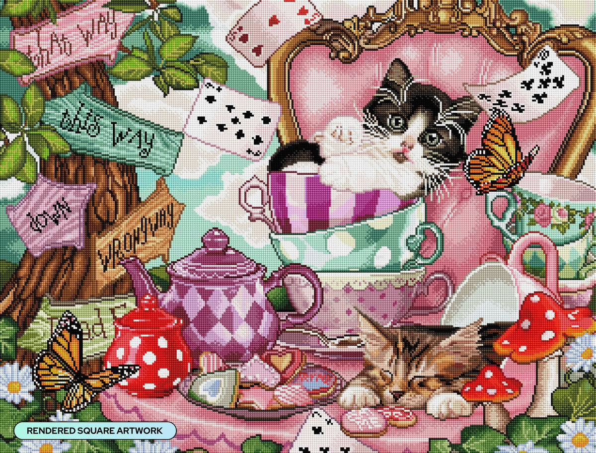 Diamond Painting Alice 31.1" x 23.6" (78.9cm x 60cm) / Square with 80 Colors including 2 ABs and 5 Fairy Dust Diamonds / 76,397