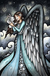 Angel Girl and Dog 5D Diamond Painting -  – Five Diamond  Painting
