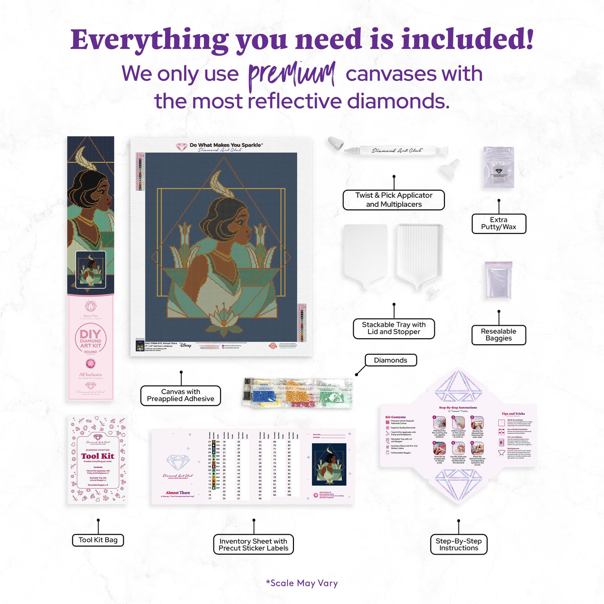 Diamond Painting Almost There 17" x 21" (42.7cm x 52.8cm) / Round with 14 Colors including 1 Electro Diamond and 1 Iridescent Diamond and 2 Fairy Dust Diamonds / 29,760