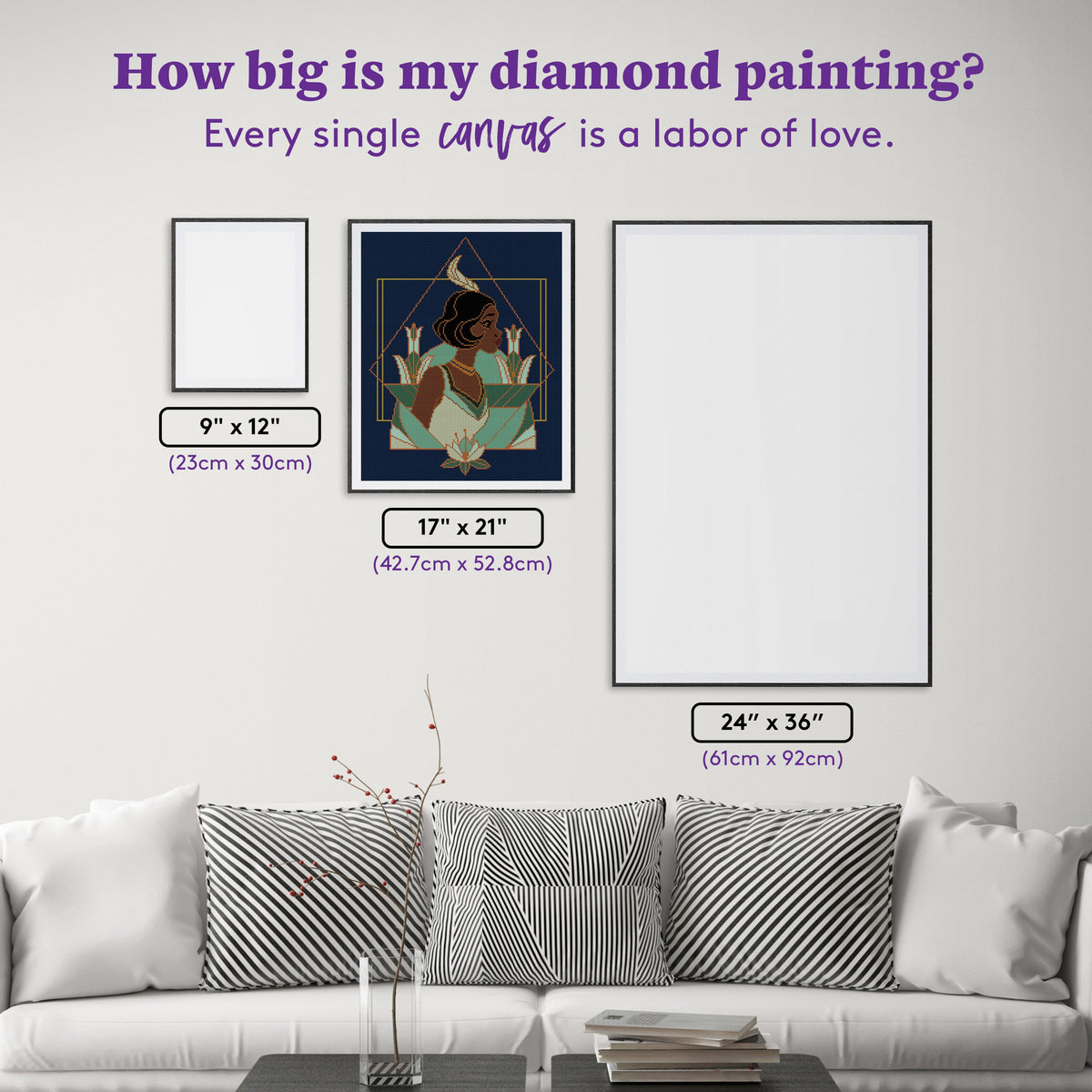 Diamond Painting Almost There 17" x 21" (42.7cm x 52.8cm) / Round with 14 Colors including 1 Electro Diamond and 1 Iridescent Diamond and 2 Fairy Dust Diamonds / 29,760