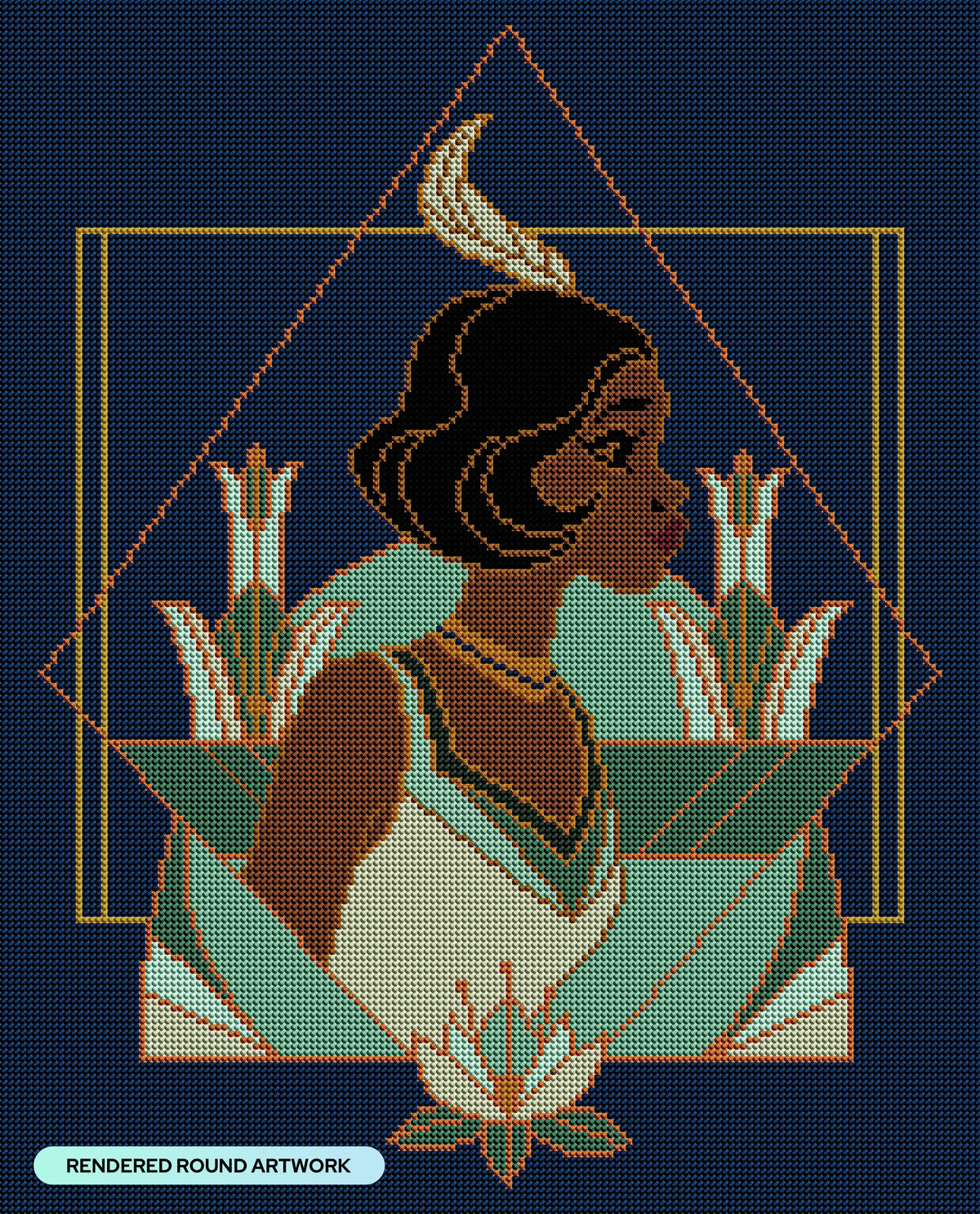 Diamond Painting Almost There 17" x 21" (42.7cm x 52.8cm) / Round with 14 Colors including 1 Electro Diamond and 1 Iridescent Diamond and 2 Fairy Dust Diamonds / 29,760