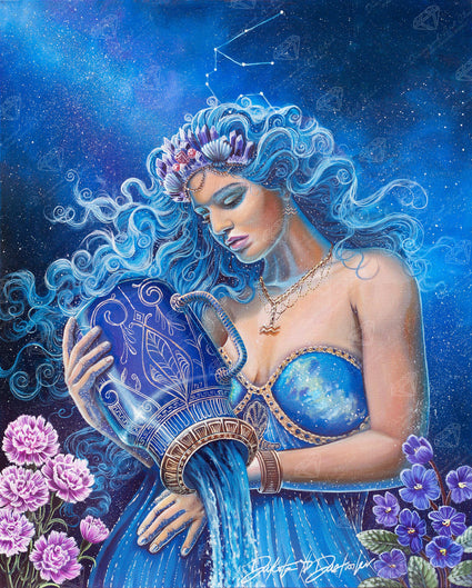 Diamond Painting Aquarius 25.6" x 37.9" (65cm x 81cm) / Square With 66 Colors Including 4 ABs, 1 Electro Diamonds, and 3 Fairy Dust Diamonds / 84,825