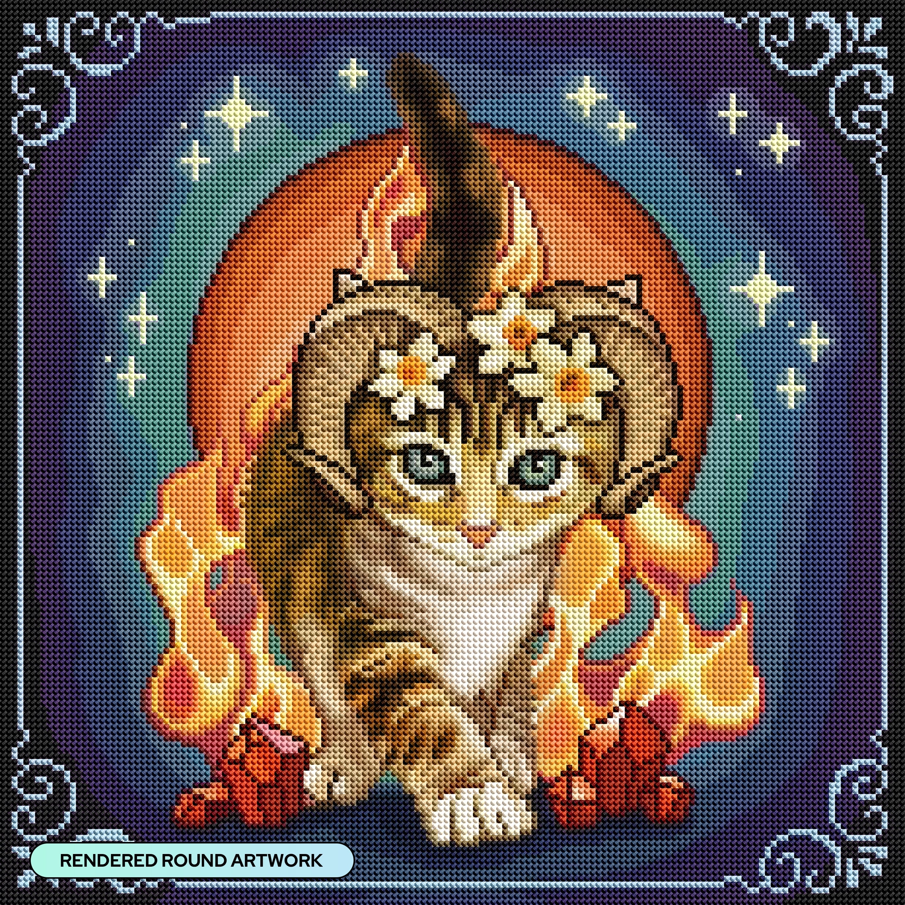 Aries Zodiac Kitten – Diamond Art Club
