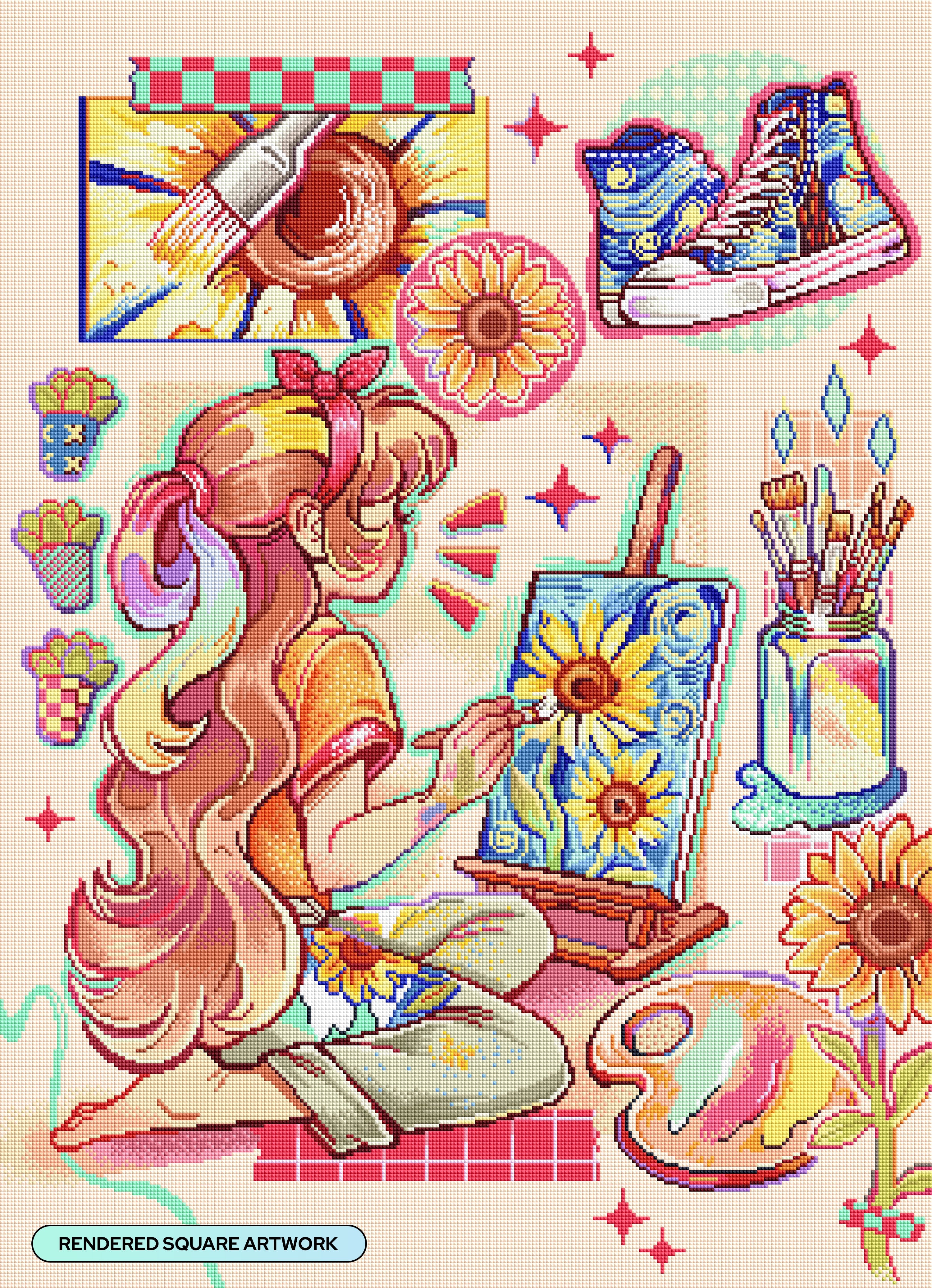 Artsy Girl Diamond Painting Kit – Diamond Art Club